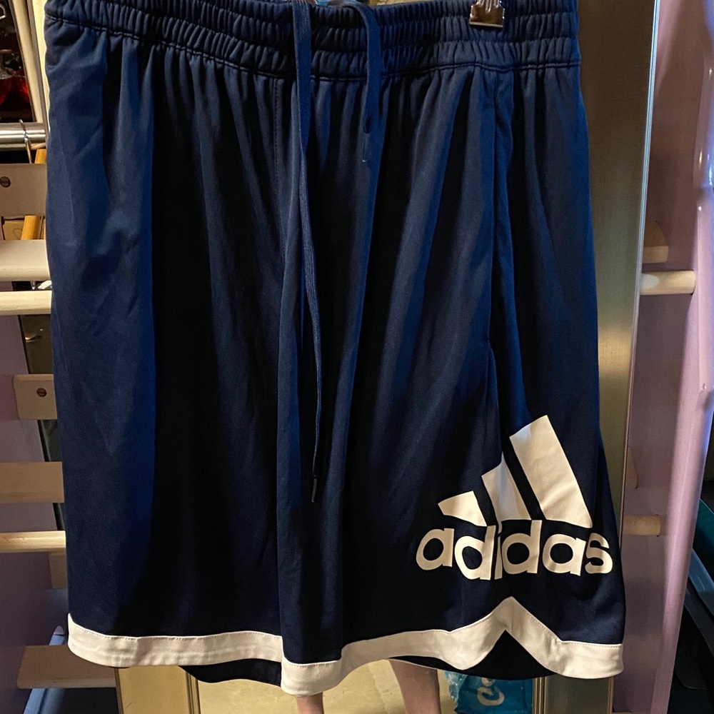 Adidas Men's Navy Blue Athletic Shorts